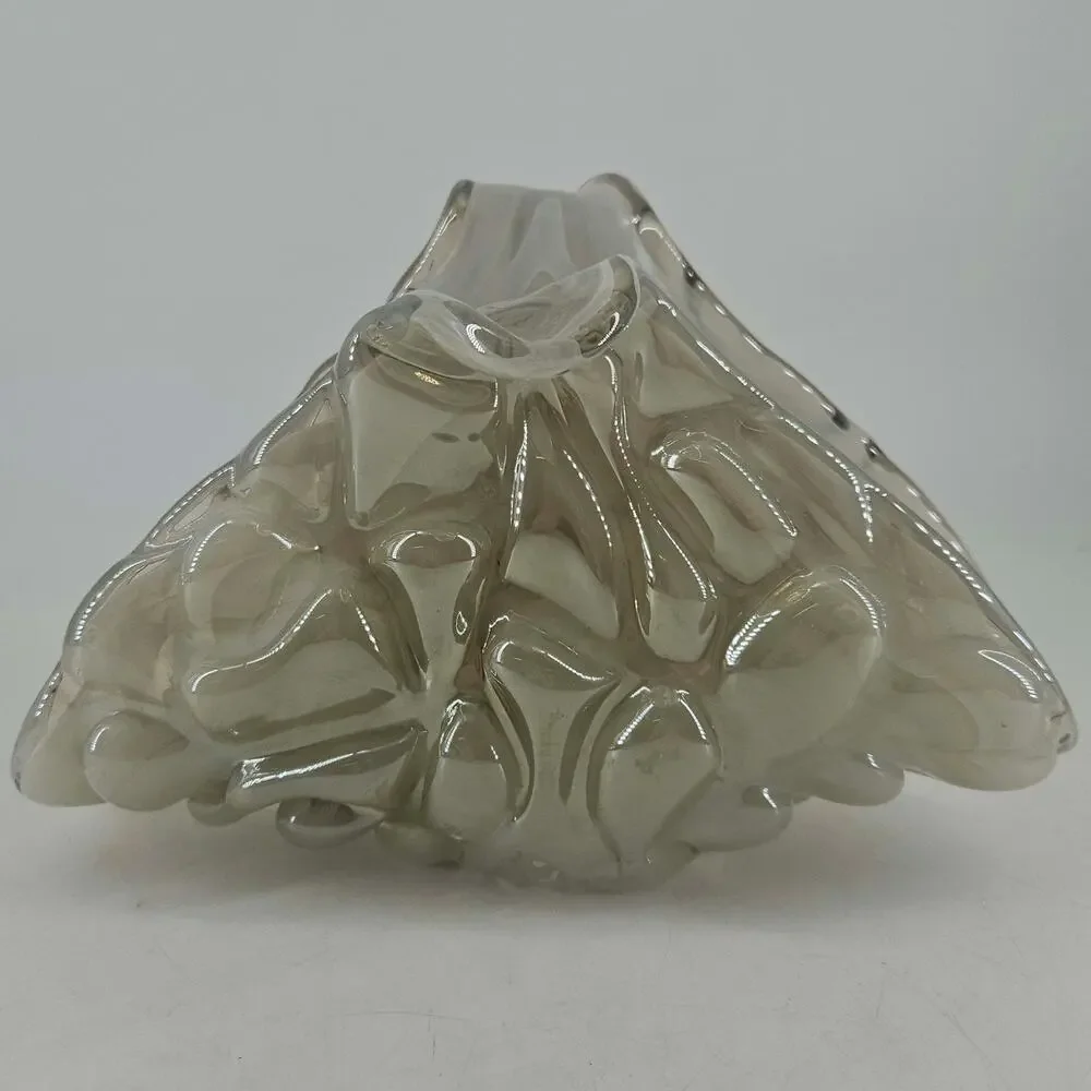 Unique Hand blown Studio Art Glass Letter or Napkin Holder